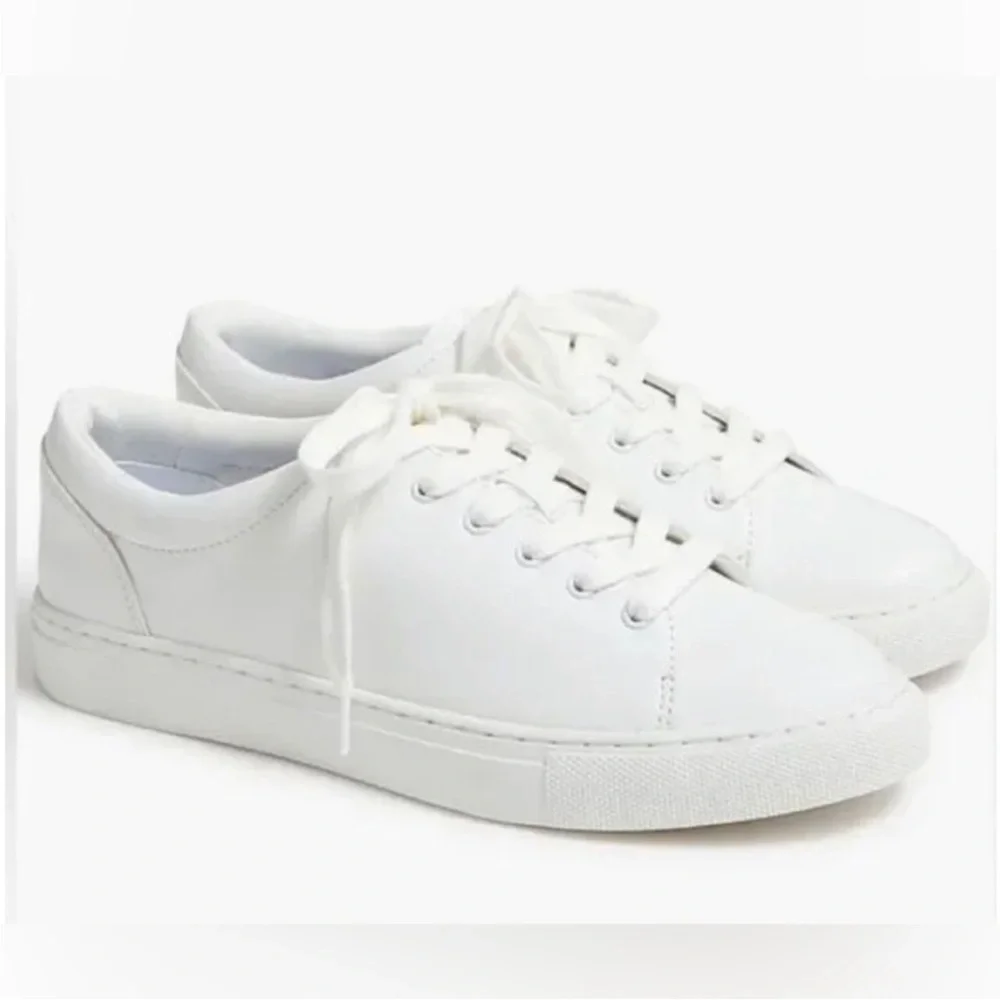 JOIE “Harvard” Vegan Leather Lace-up Sneakers in White Size 10